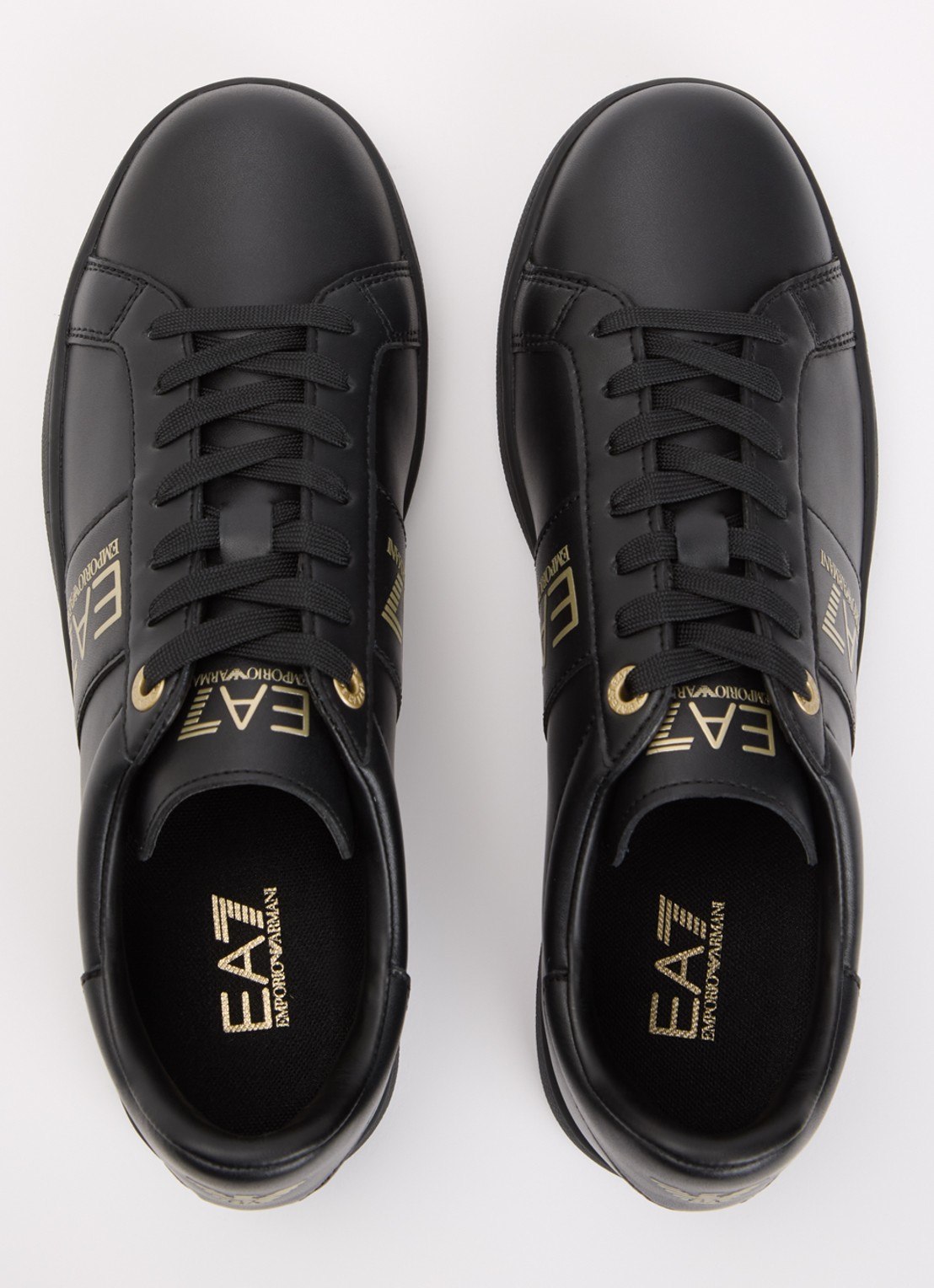 Armani Sneaker van leer - detail 4 zwart