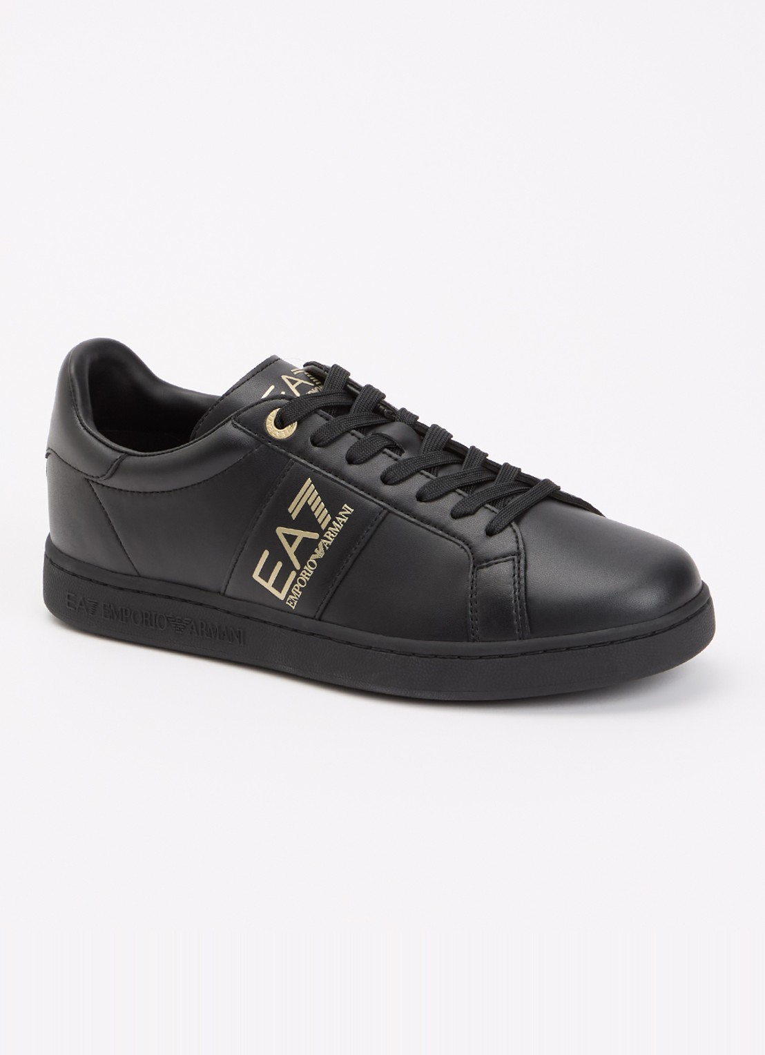 Armani Sneaker van leer - voorkant zwart