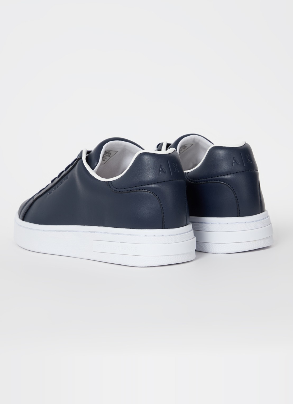Armani Sneaker van leer - achterkant 4 donkerblauw