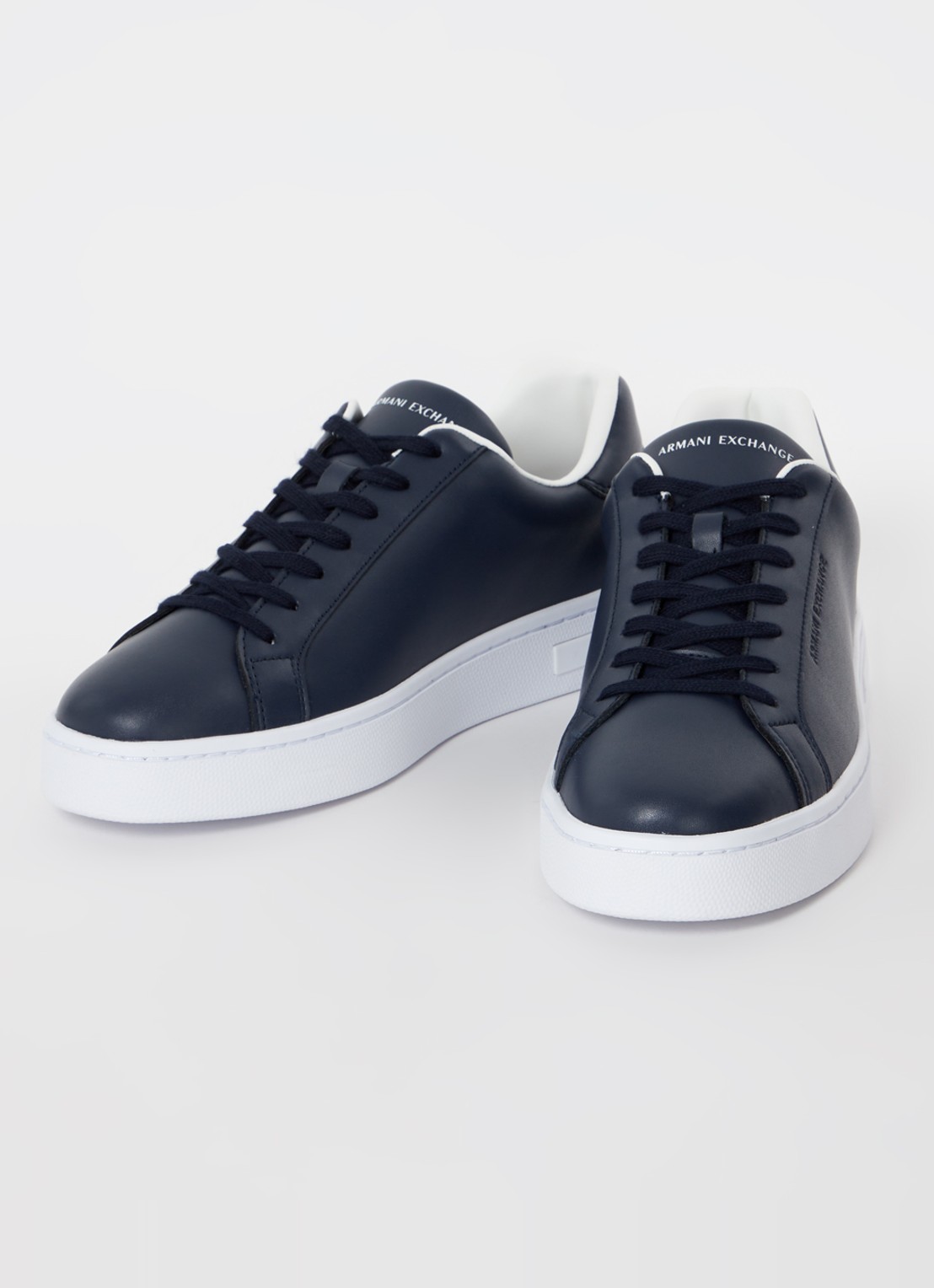Armani Sneaker van leer - detail donkerblauw