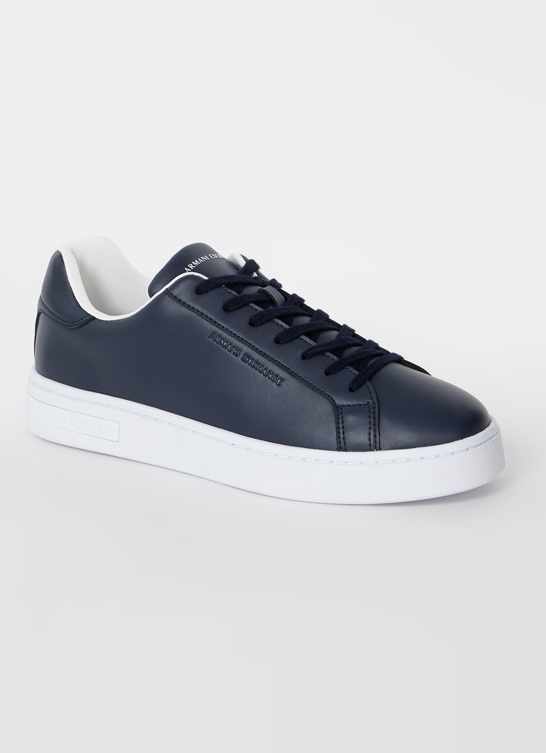 Armani Sneaker van leer - voorkant 5 donkerblauw