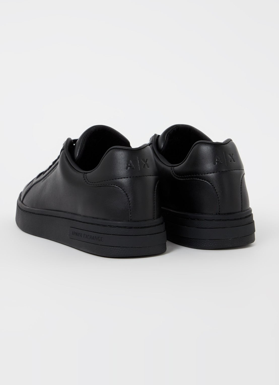 Armani Sneaker van leer - achterkant 5 zwart