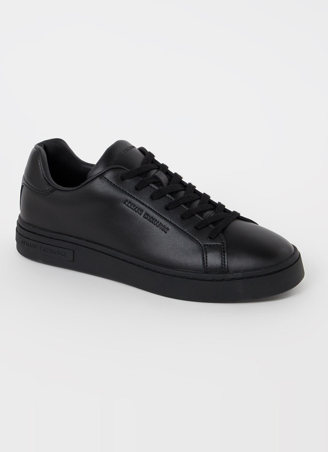Armani Sneaker van leer - voorkant zwart