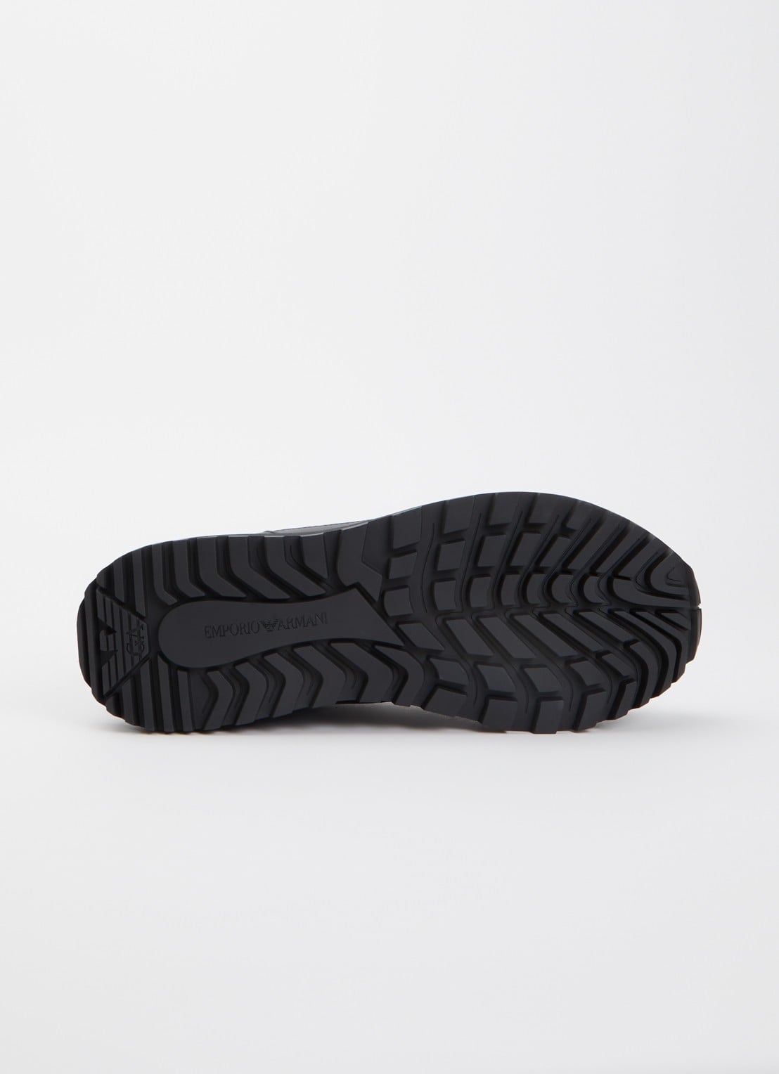 Armani Sneaker van mesh met details van suède en fluweel - detail 4 donkerblauw
