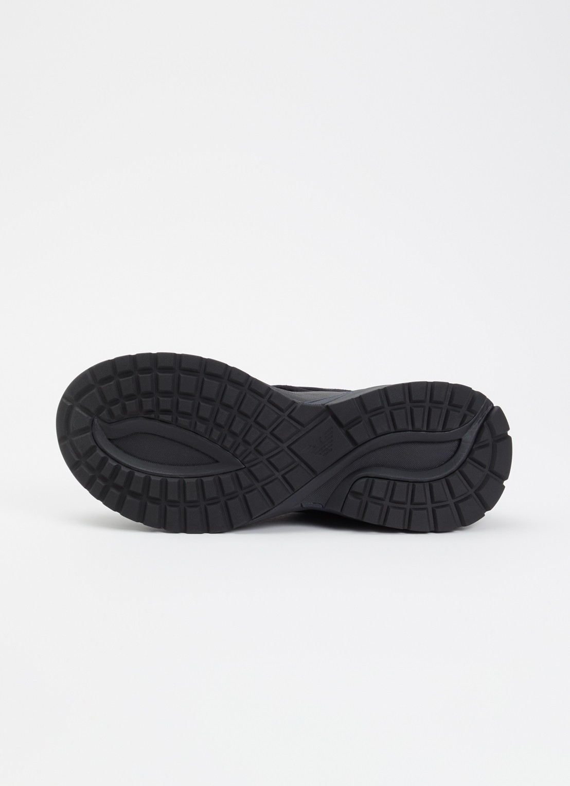 Armani Sneaker van mesh met details van suède - detail 3 zwart