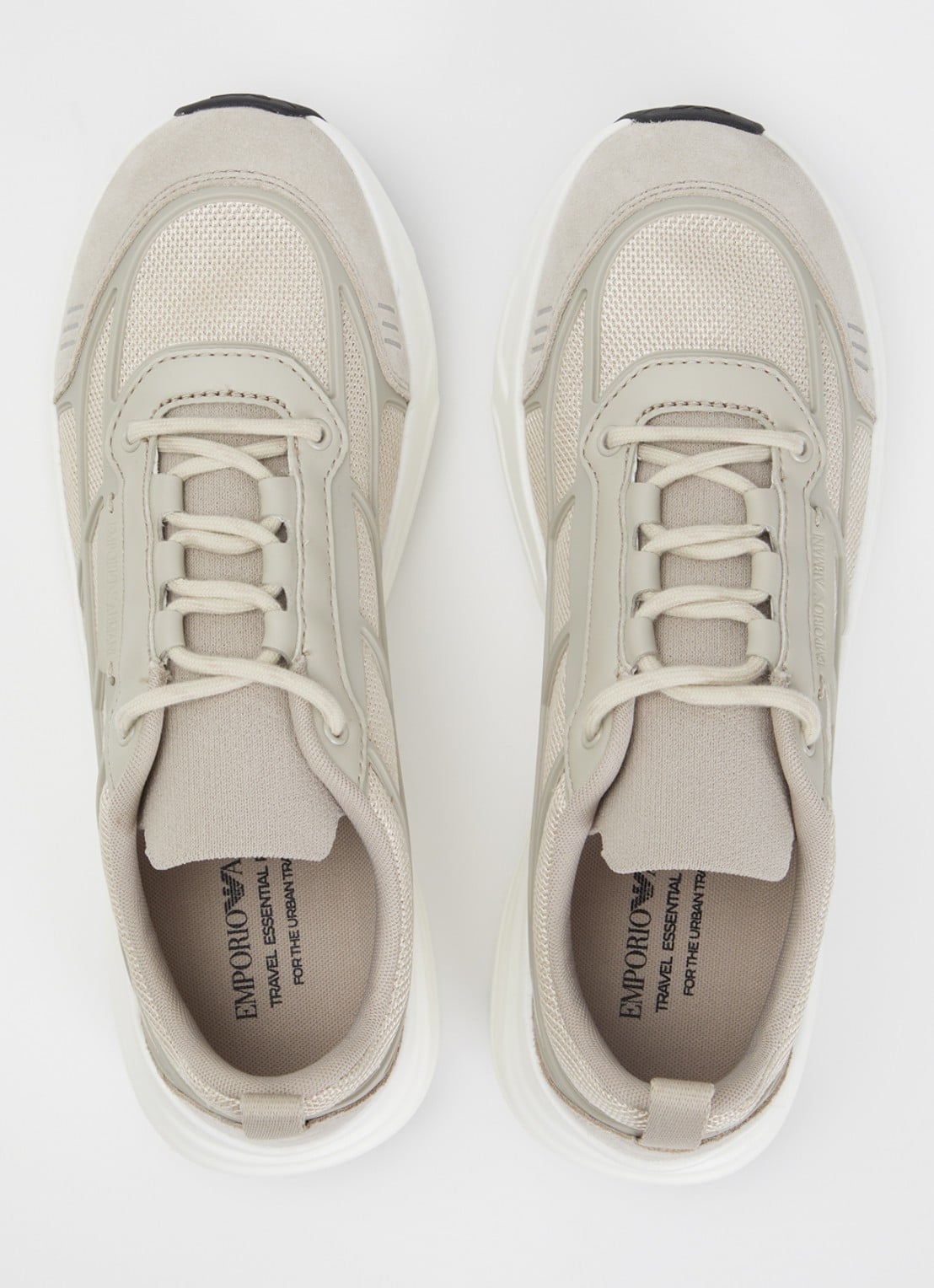 Armani Sneaker van mesh met details van suède - detail 2 beige