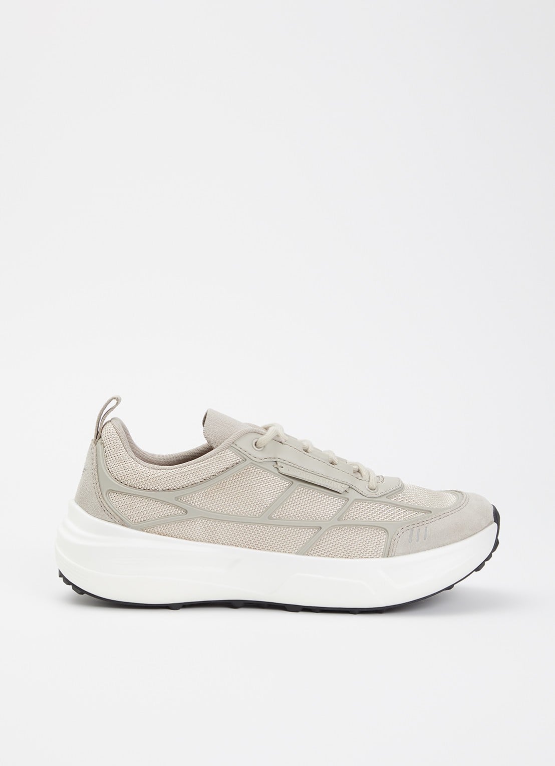 Armani Sneaker van mesh met details van suède - voorkant 4 beige