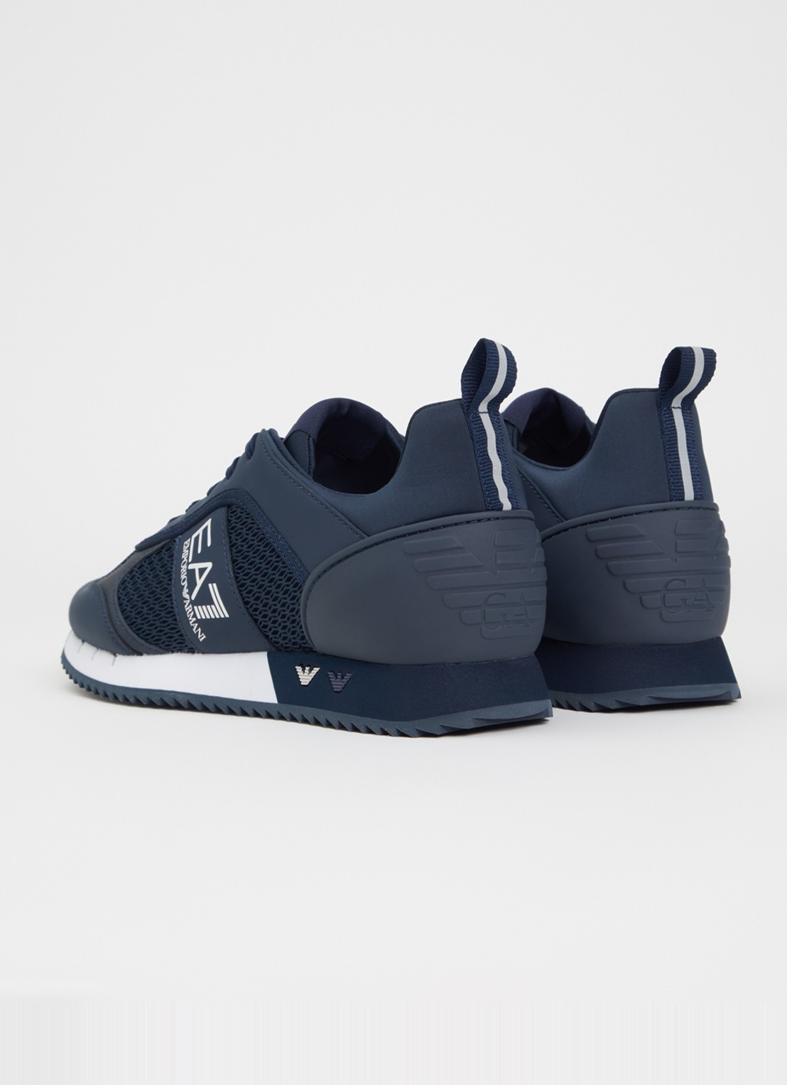 Armani Sneaker van mesh met logo - achterkant navy-white-mb198