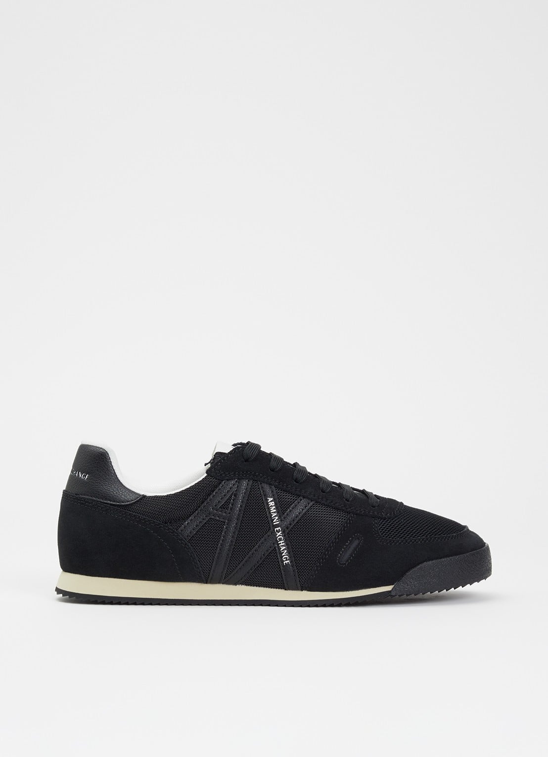 Armani Sneaker van mesh met logo - voorkant 5 zwart