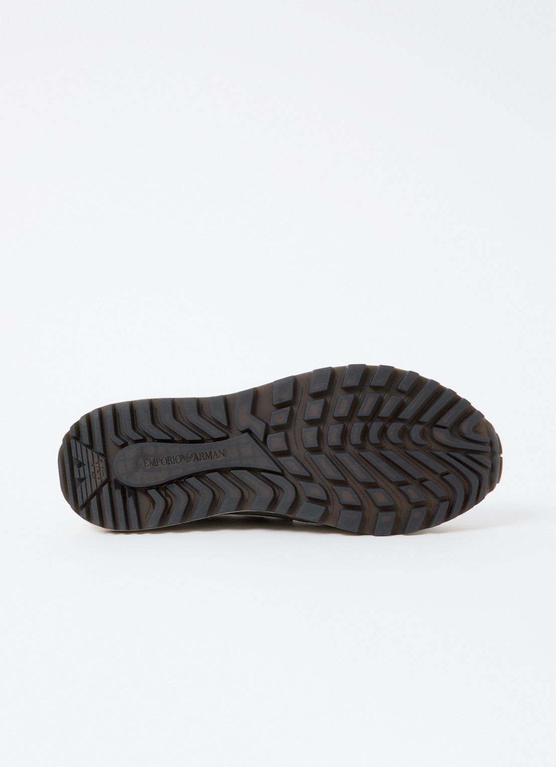 Armani Sneaker van mesh met suède details - detail 3 grijs