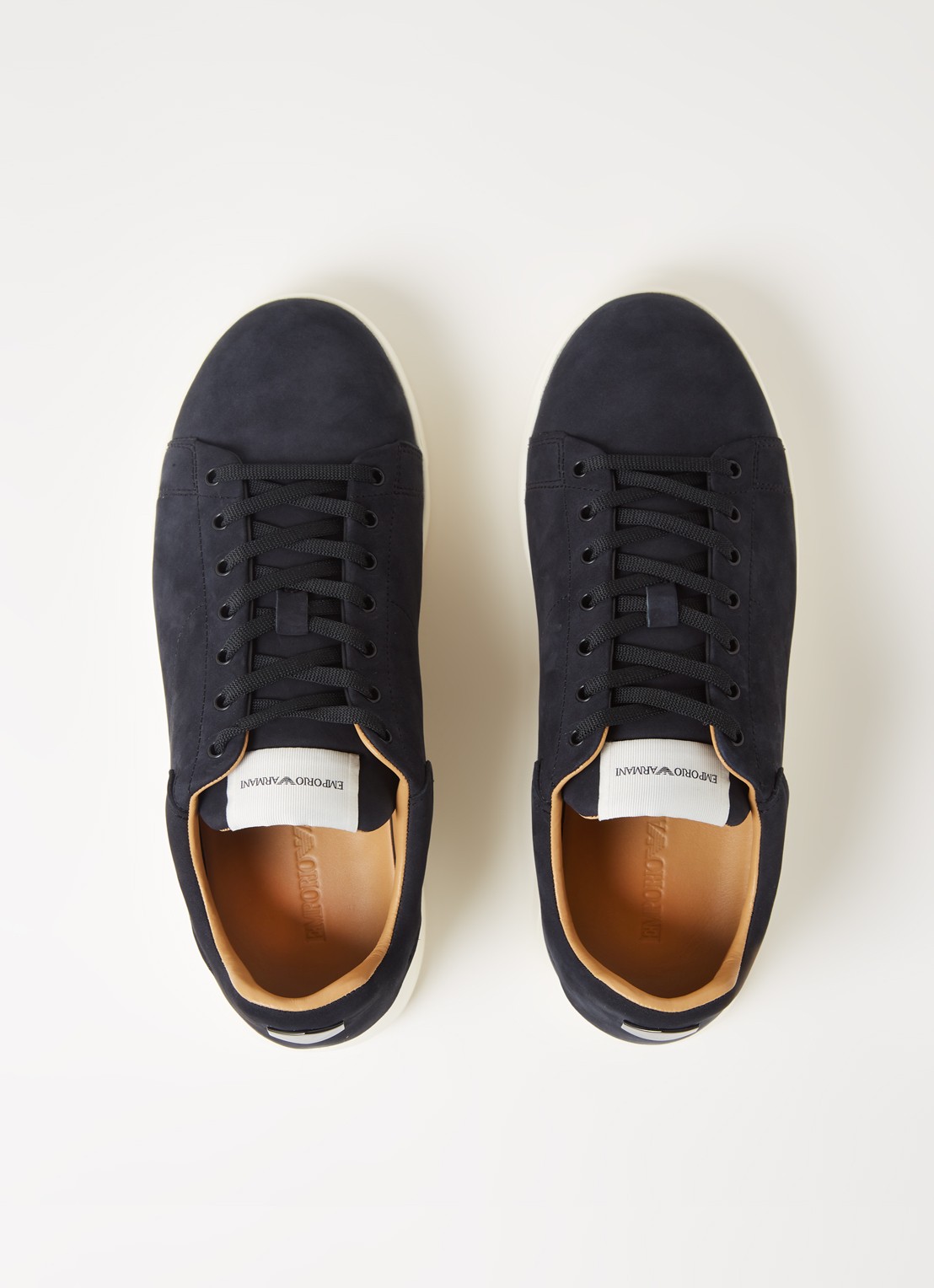 Armani Sneaker van nubuck - detail 3 zwart
