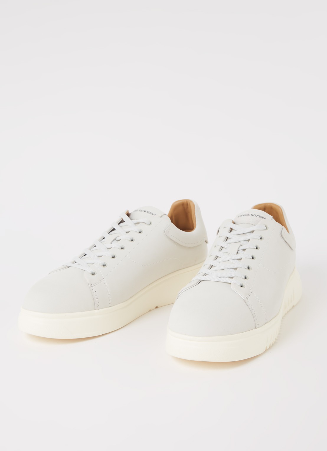 Armani Sneaker van nubuck - detail 2 lichtgrijs