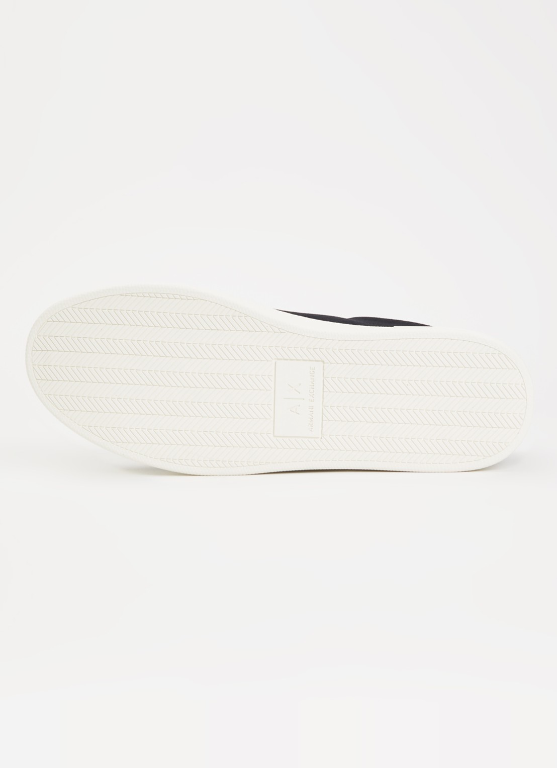 Armani Sneaker van suède met logo - detail 4 donkerblauw