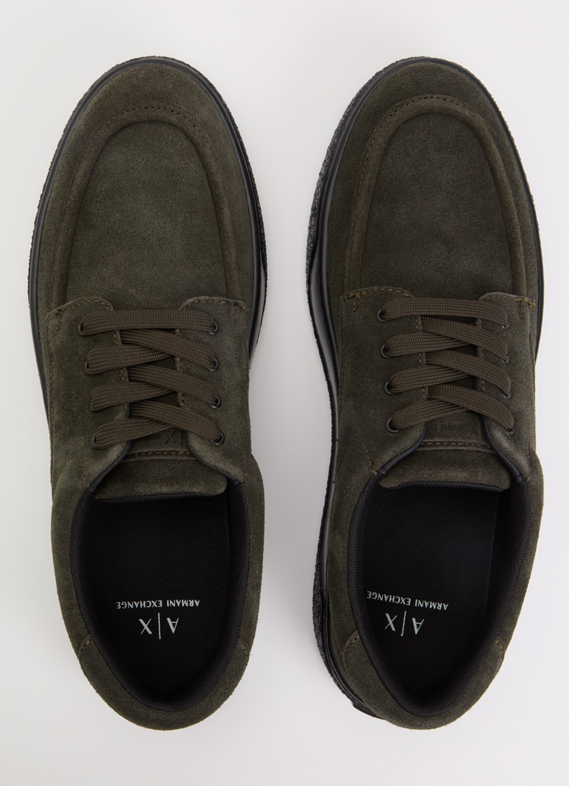 Armani Sneaker van suède  - detail 3 bronsgroen