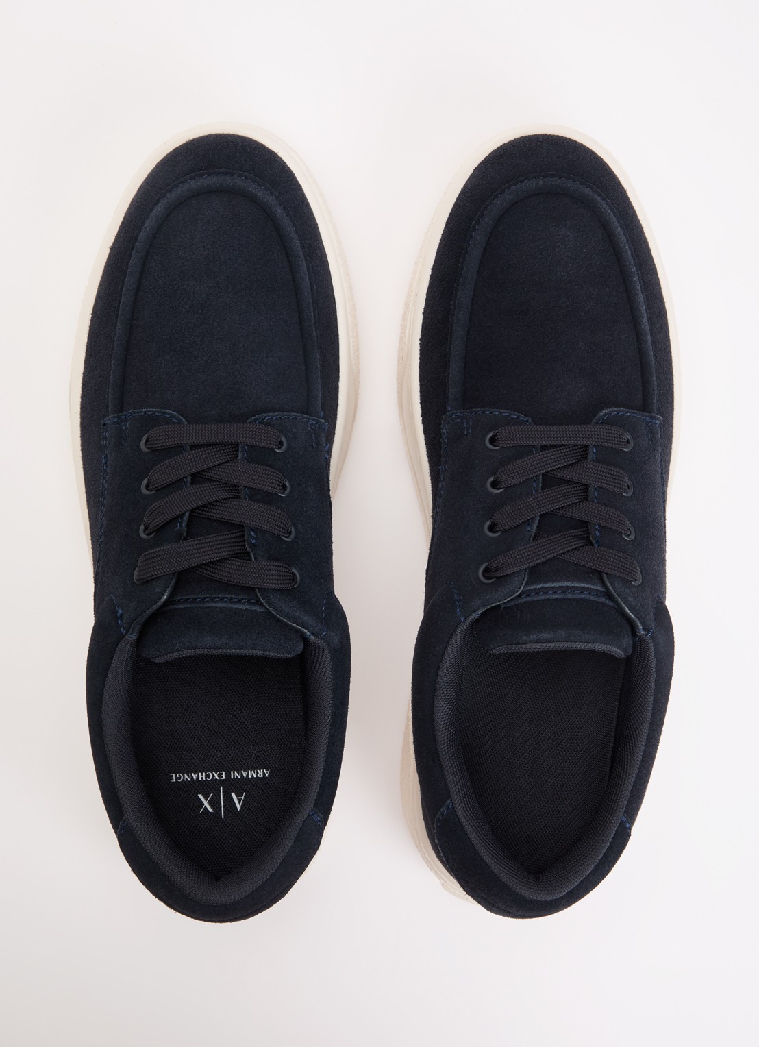Armani Sneaker van suède  - detail 2 donkerblauw