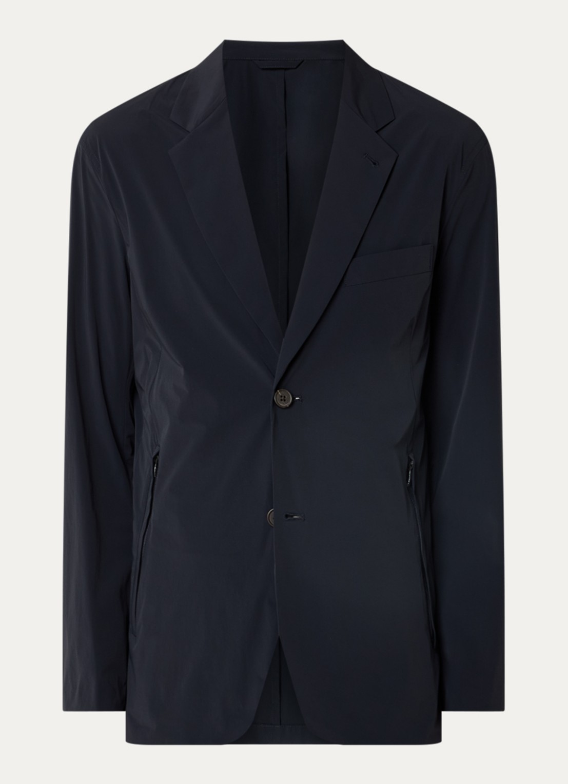Armani Softshell blazer met ritszakken - voorkant 2 donkerblauw
