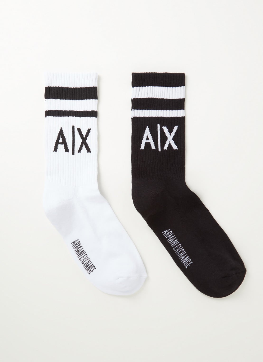 Armani Sokken met logo in 2-pack - voorkant zwart