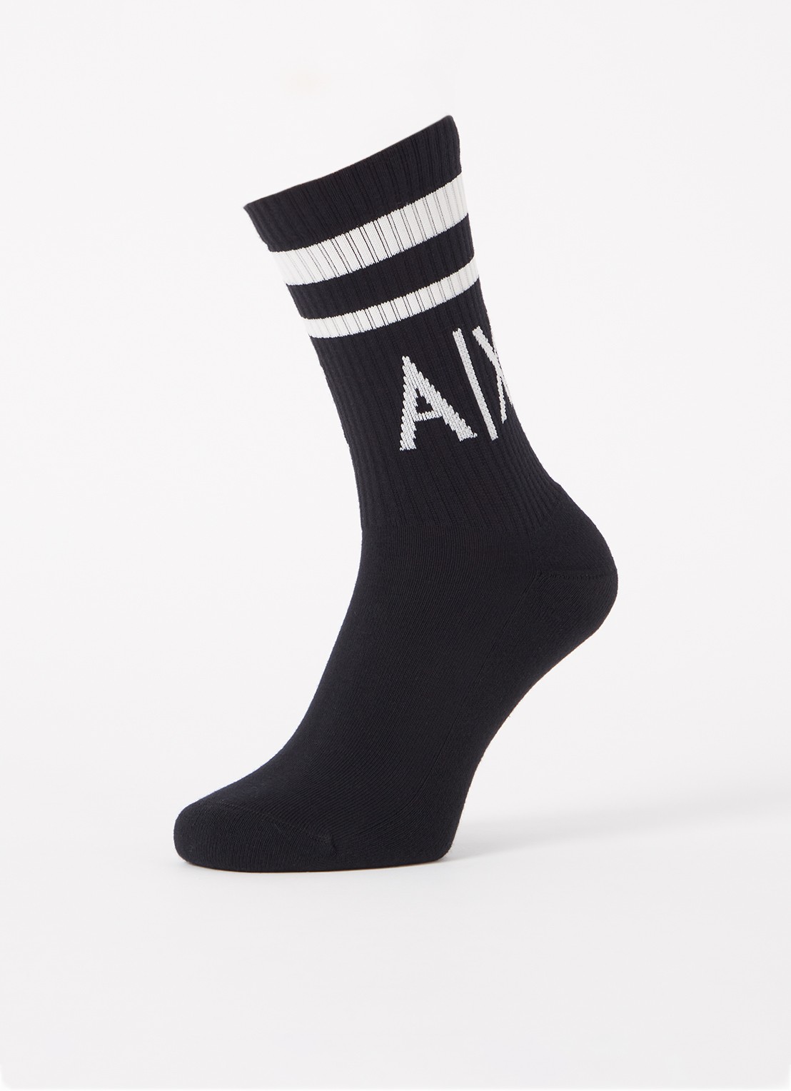 Armani Sokken met logo in 2-pack - detail 3 lichtgrijs