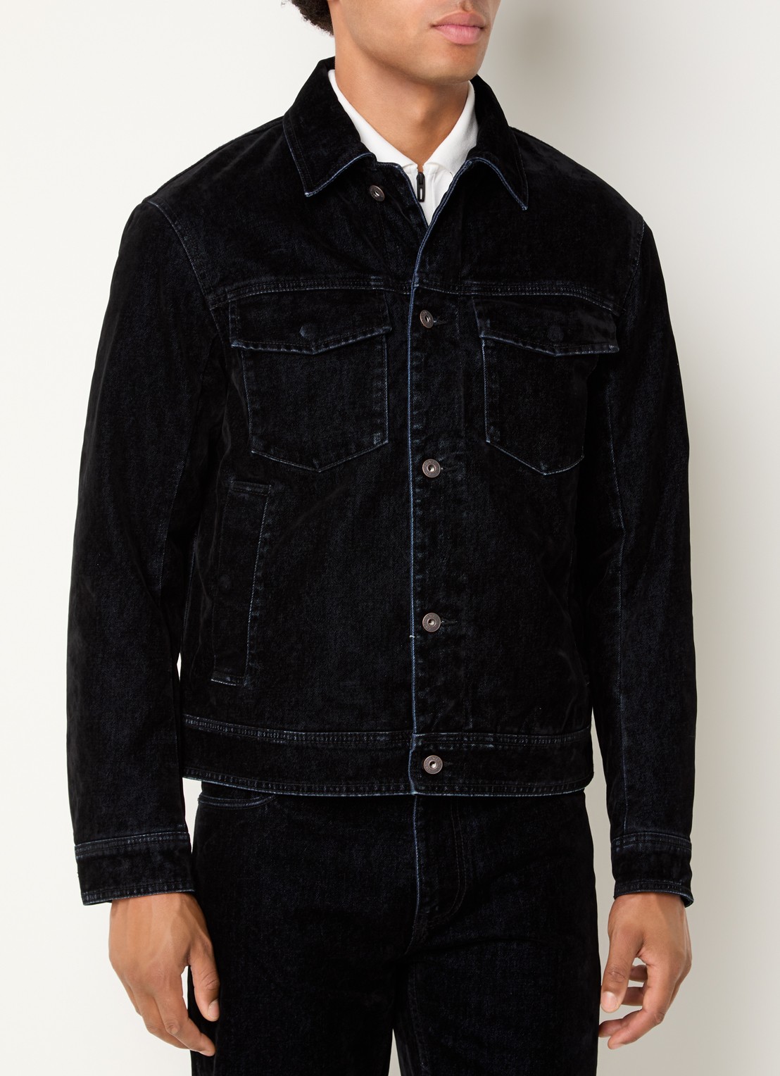 Armani Spijkerjas met borstzakken - detail 4 denim