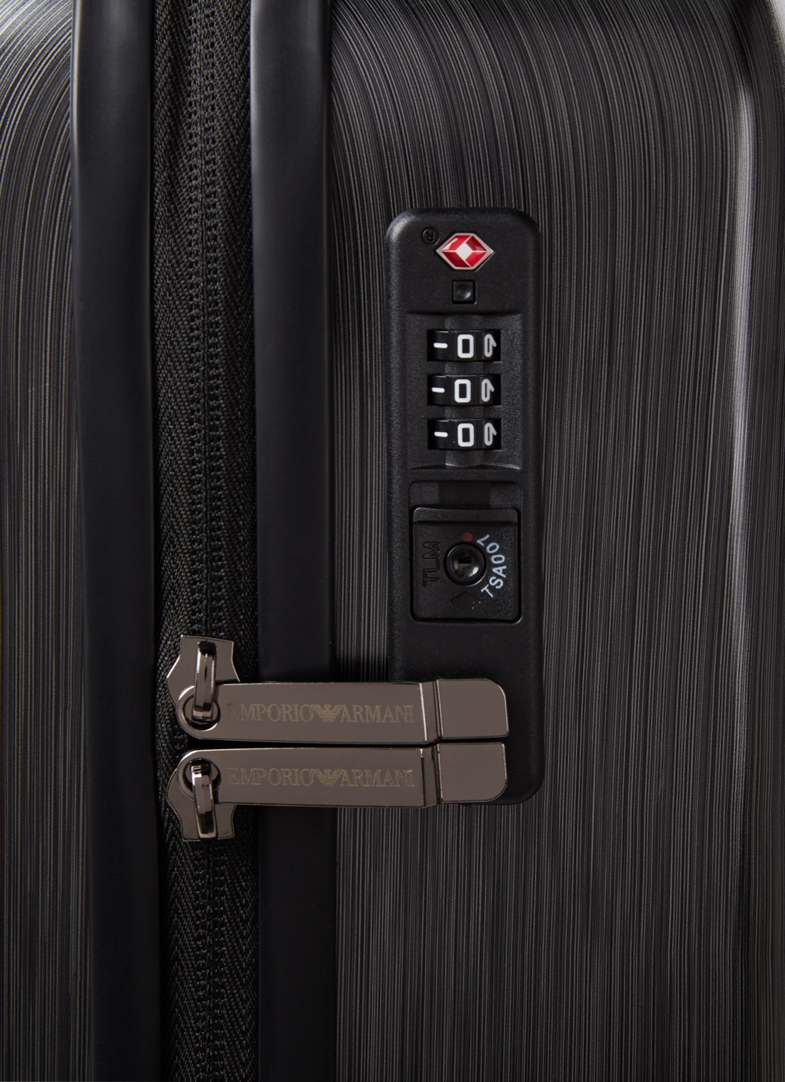 Armani Spinner 55 cm - detail 3 donkergrijs