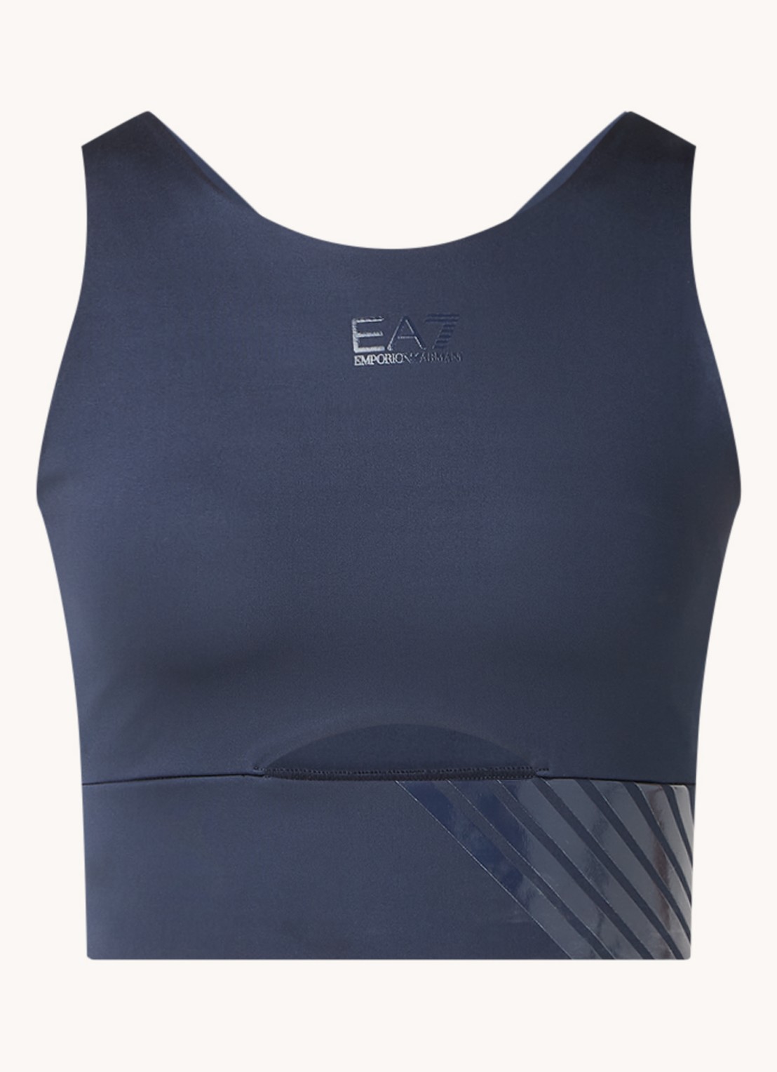 Armani Sport bh met light support en logo - voorkant 2 donkerblauw