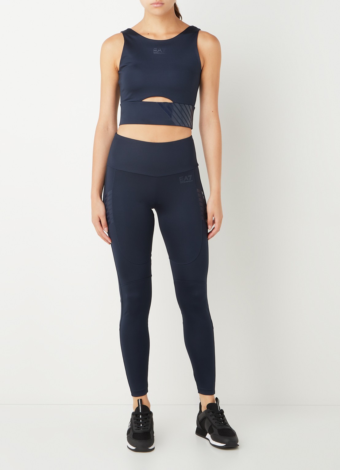 Armani Sport bh met light support en logo - voorkant 3 donkerblauw