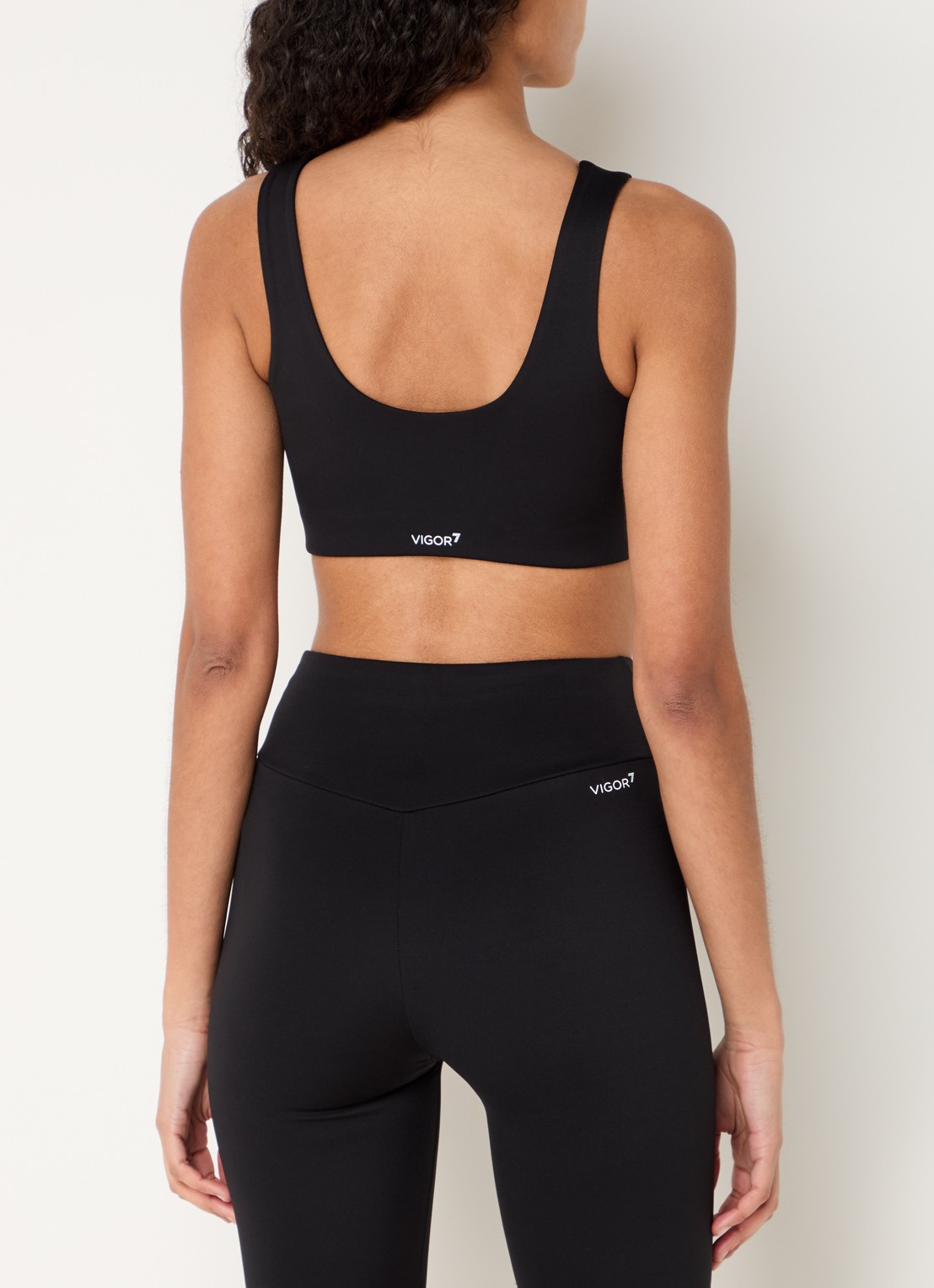 Armani Sport bh met medium support en logo - achterkant zwart