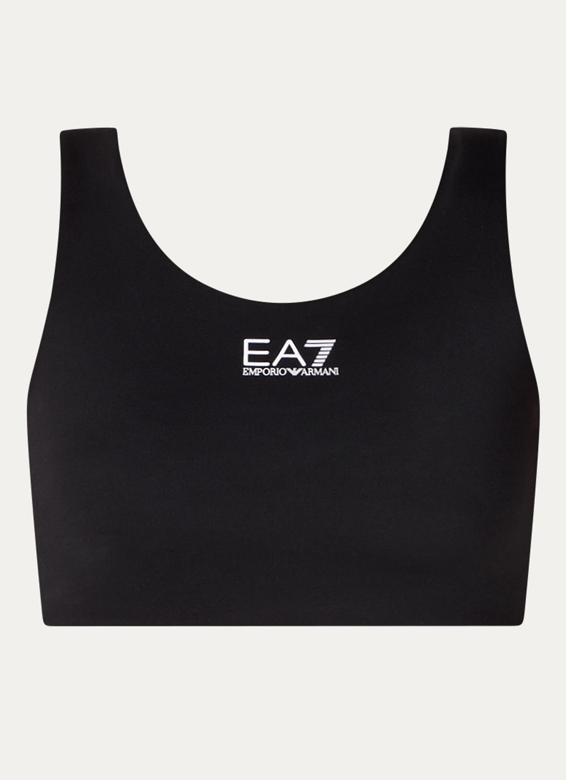 Armani Sport bh met medium support en logo - voorkant 3 zwart