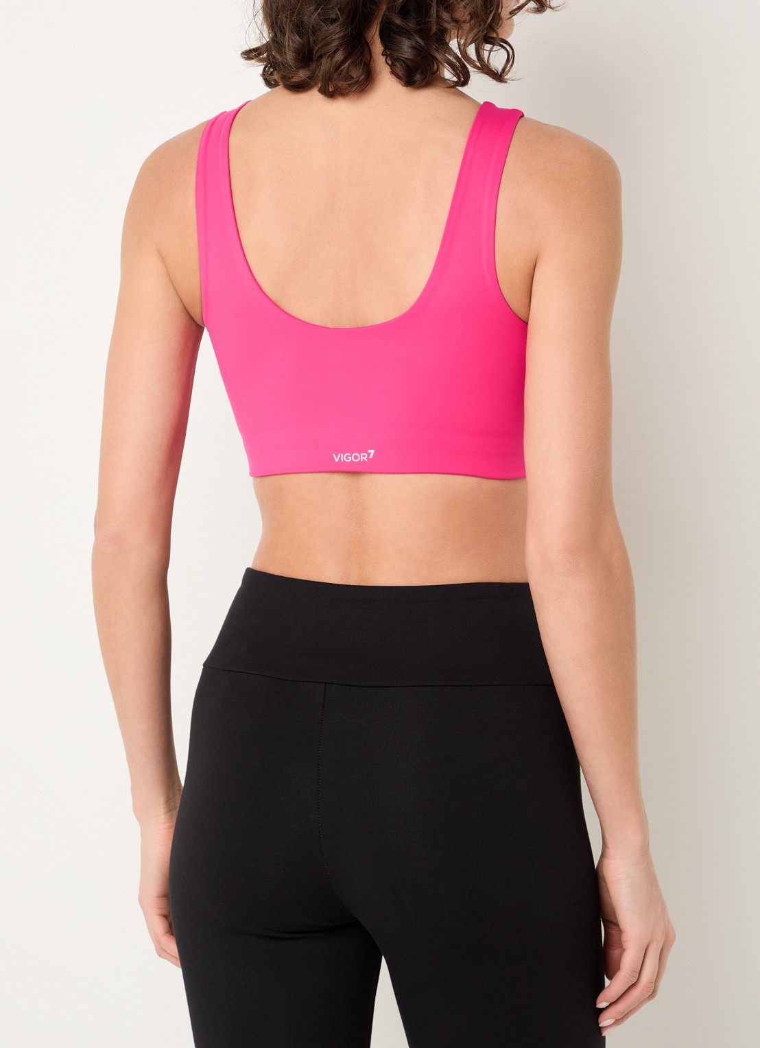 Armani Sport bh met medium support en logo - achterkant 2 roze