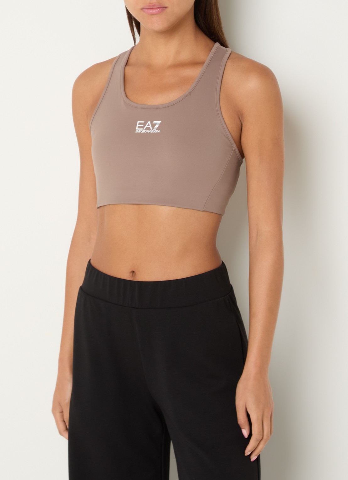 Armani Sport bh met medium support en logo - detail 3 taupe