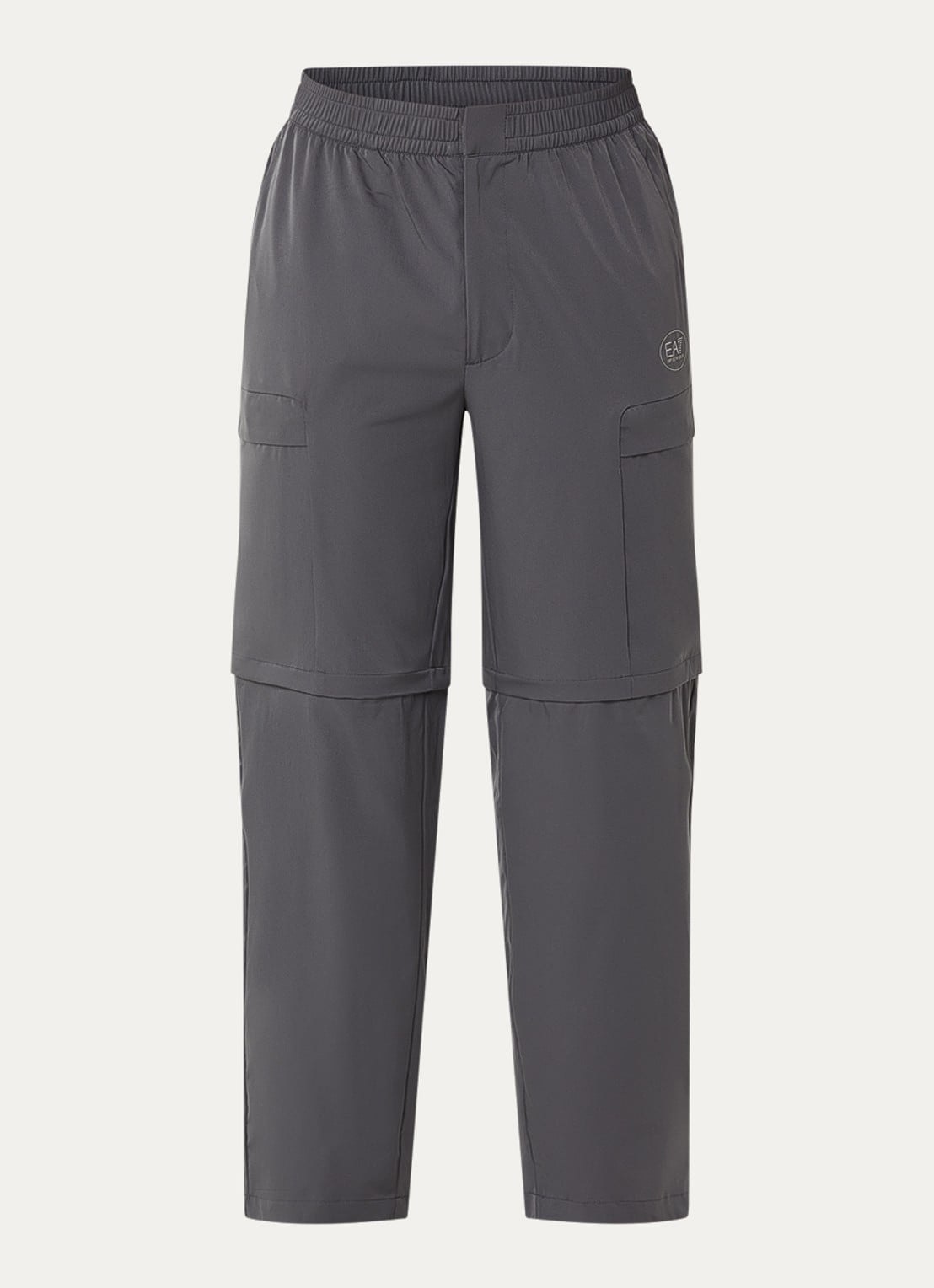 Armani Straight fit broek met logo en steekzakken - voorkant 3 antraciet