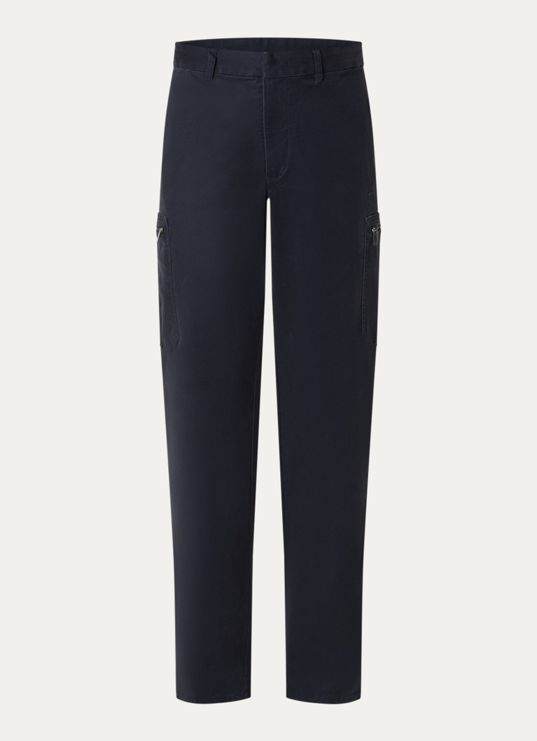 Armani Straight fit broek met ritszakken - voorkant 3 donkerblauw