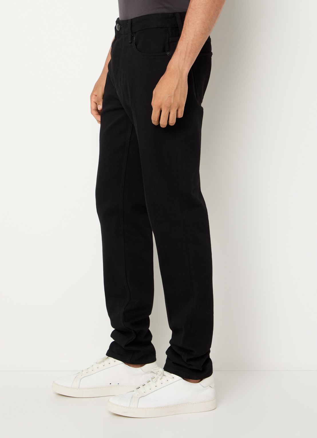 Armani Straight fit broek met steekzakken - detail 2 zwart