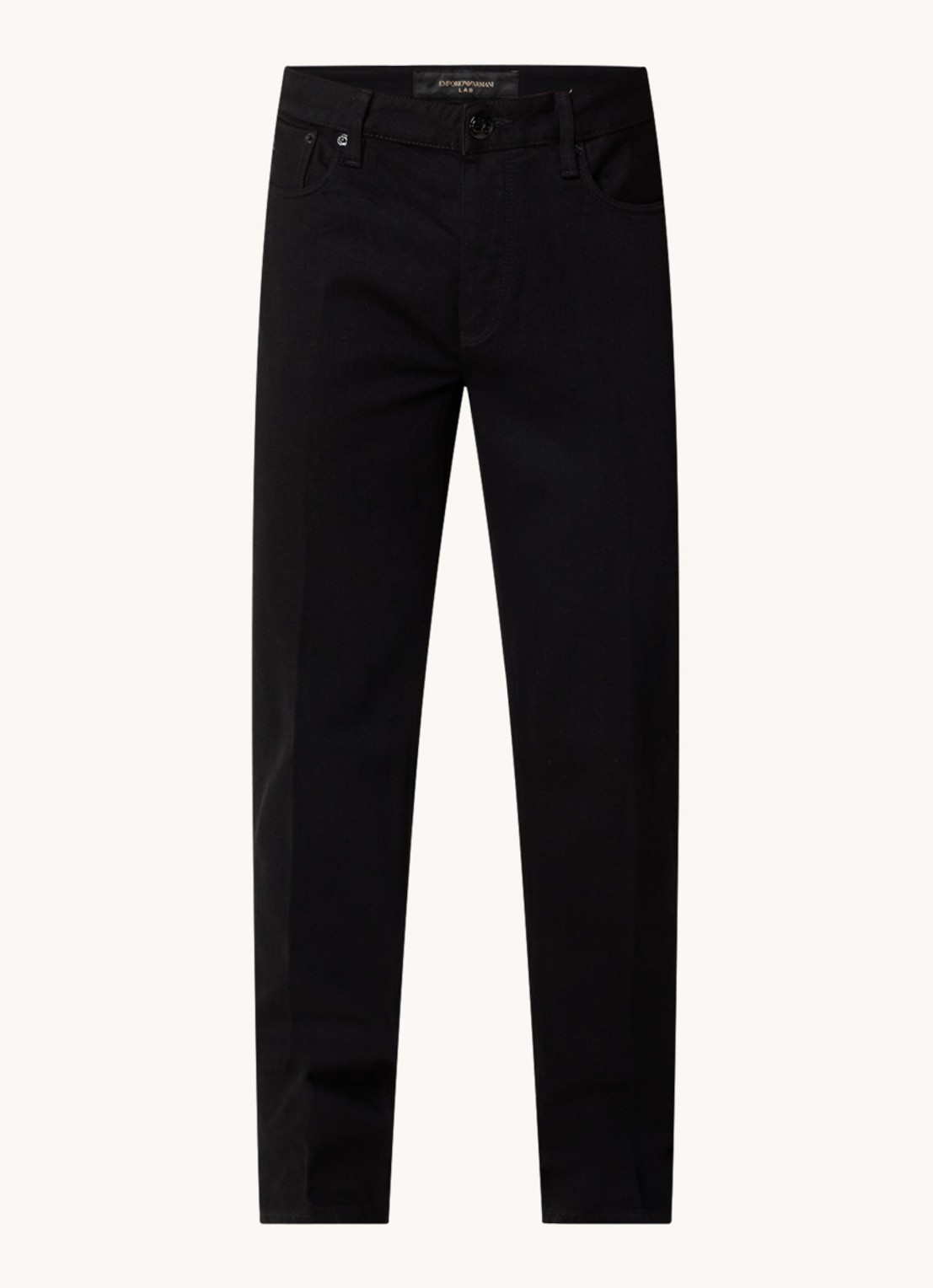 Armani Straight fit broek met steekzakken - voorkant 3 zwart