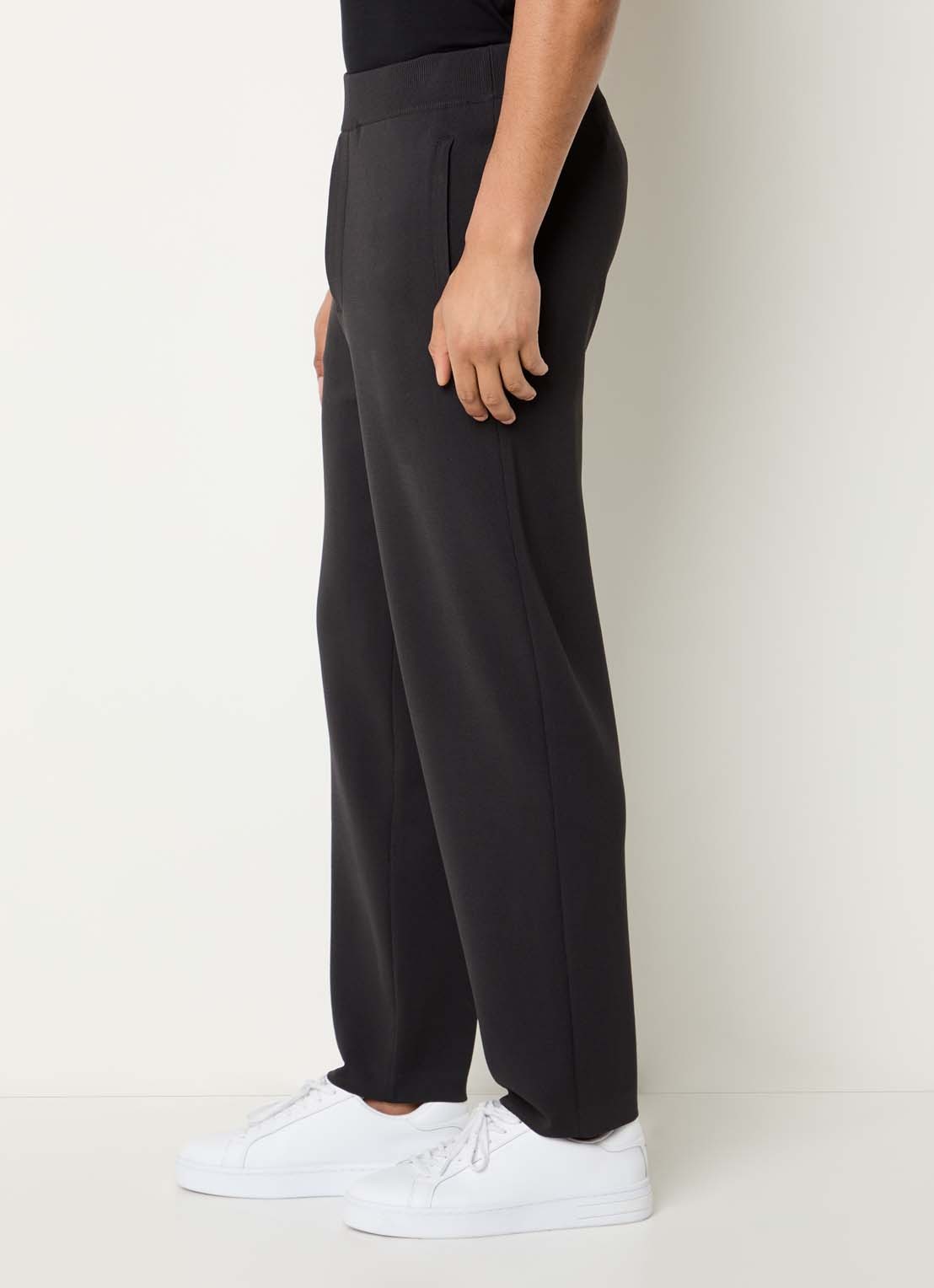 Armani Straight fit broek met steekzakken - detail 5 antraciet