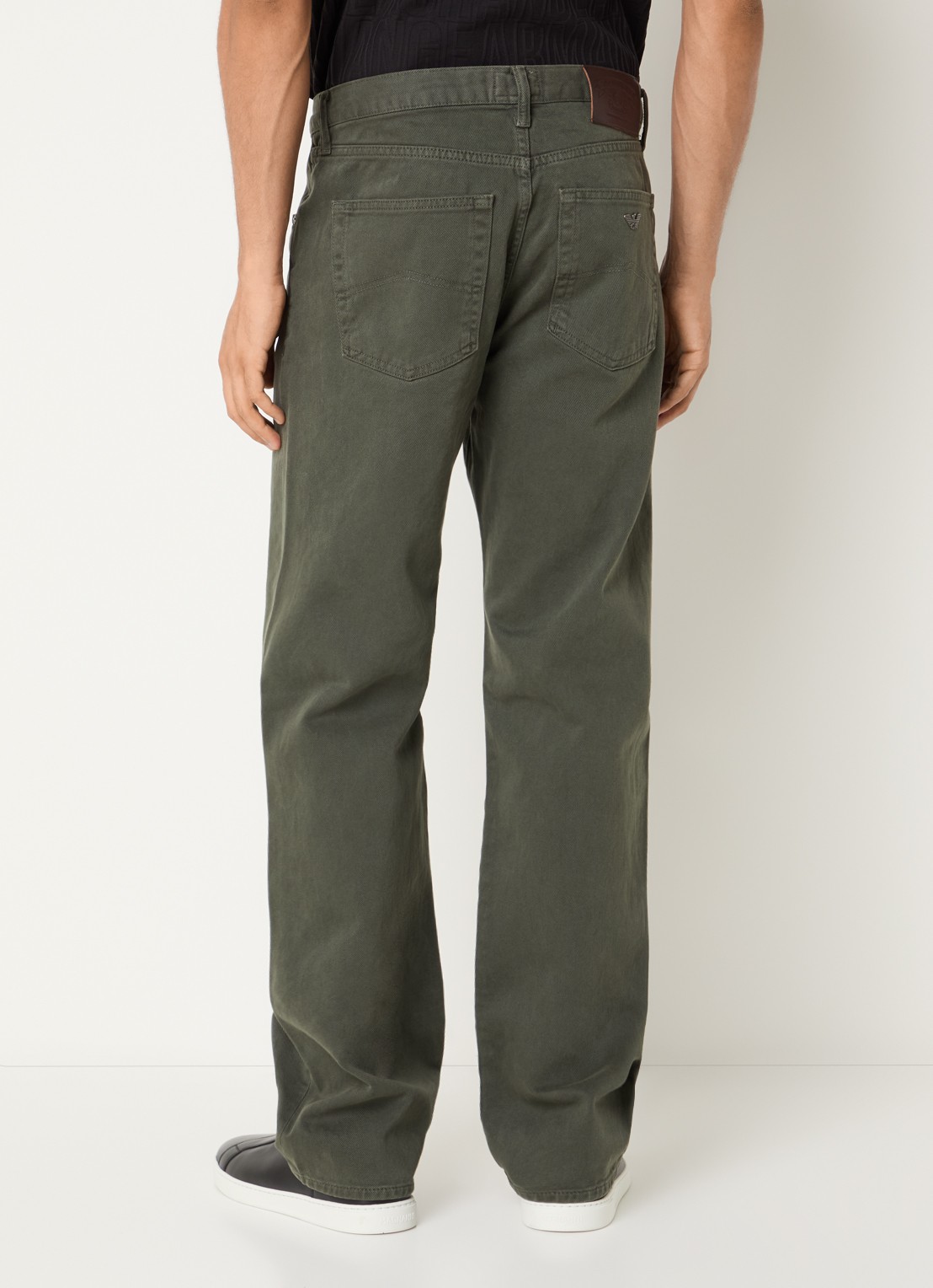 Armani Straight fit broek met steekzakken - achterkant 3 groen