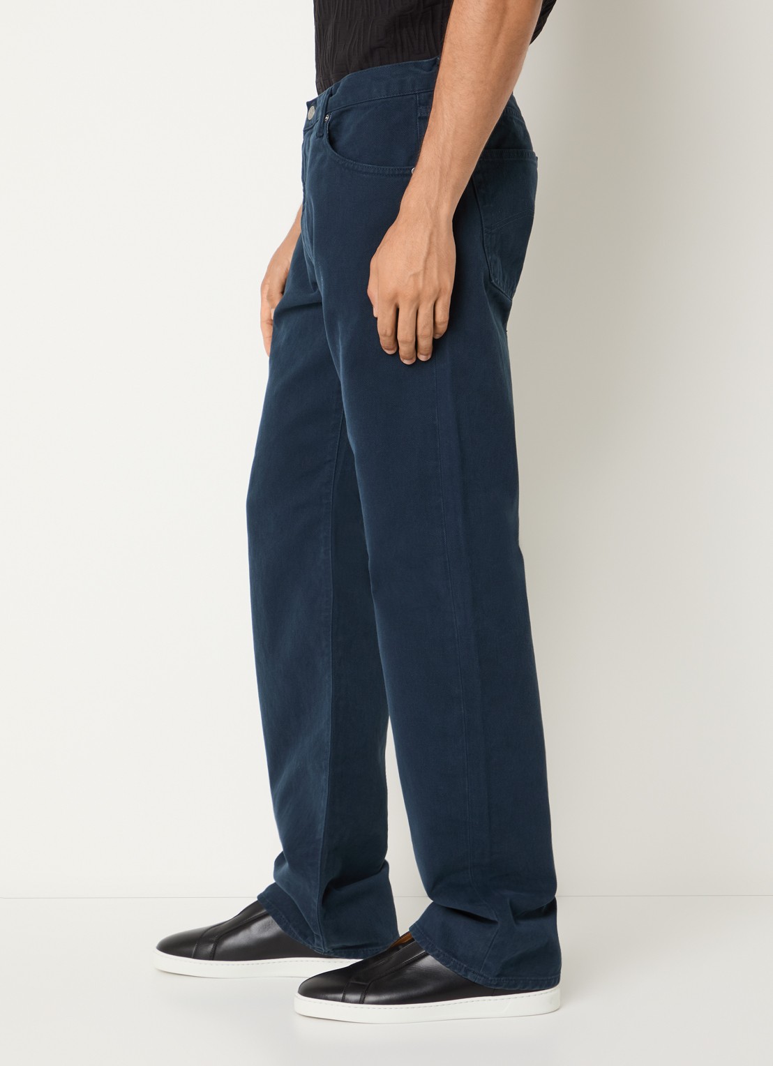 Armani Straight fit broek met steekzakken - detail 2 indigo