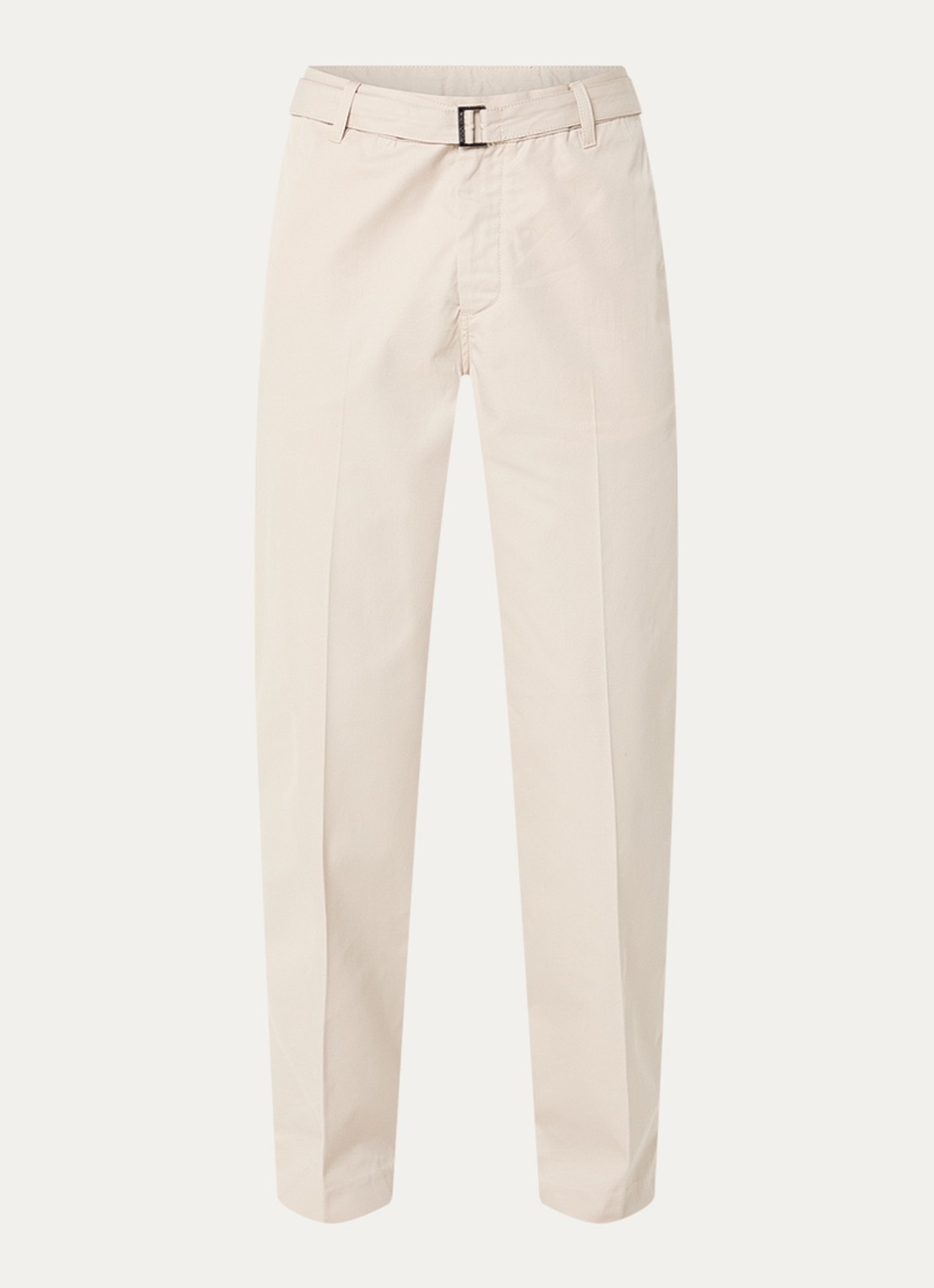 Armani Straight fit chino met ceintuur en steekzakken - voorkant 4 beige
