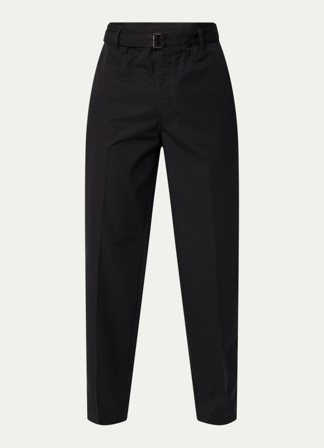 Armani Straight fit chino met ceintuur en steekzakken - voorkant 2 zwart