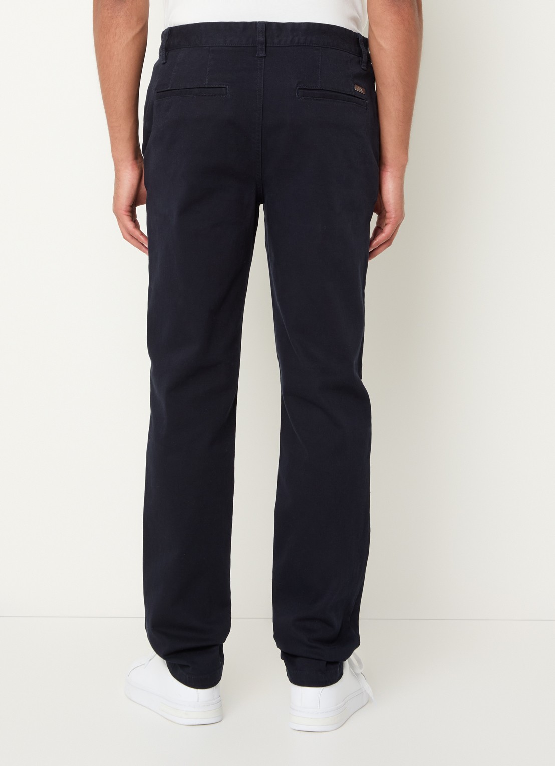 Armani Straight fit chino met steekzaken - achterkant 3 donkerblauw