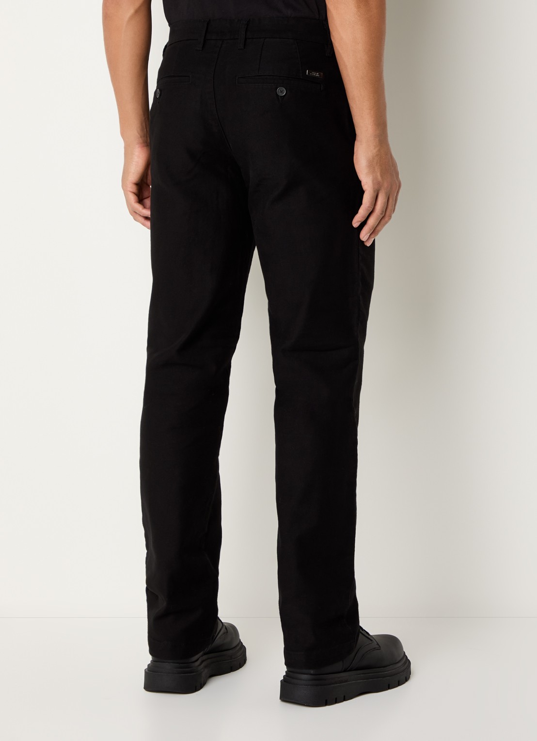 Armani Straight fit chino met steekzakken - achterkant zwart