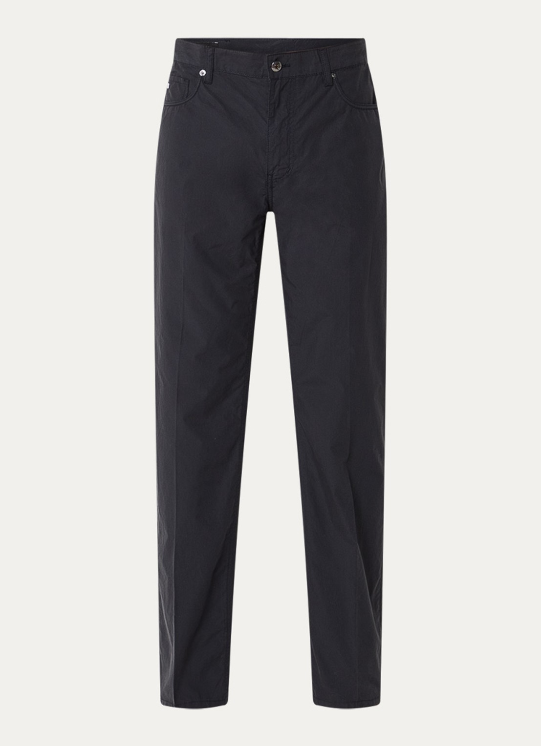 Armani Straight fit chino met steekzakken - voorkant donkerblauw