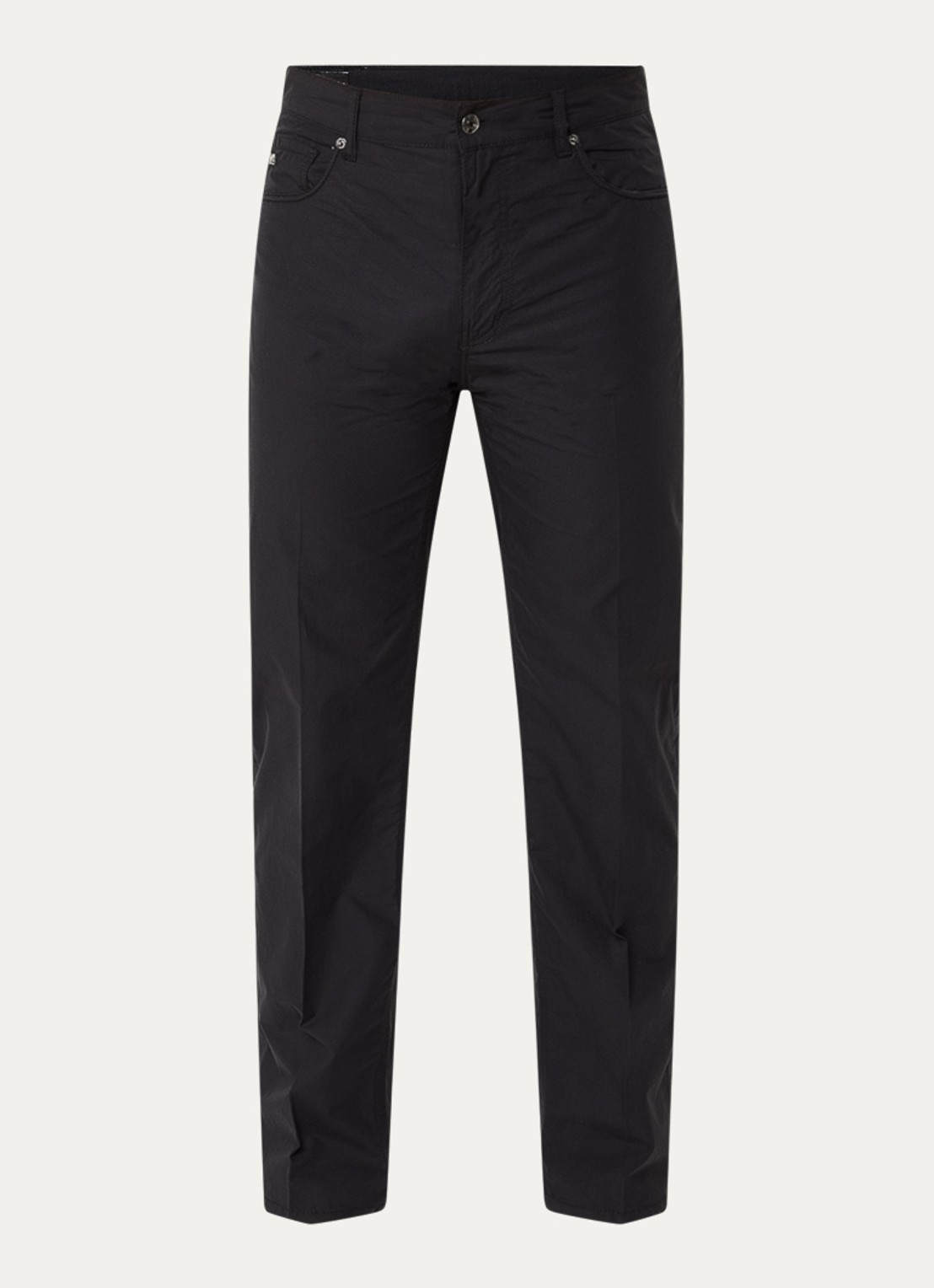 Armani Straight fit chino met steekzakken - voorkant zwart