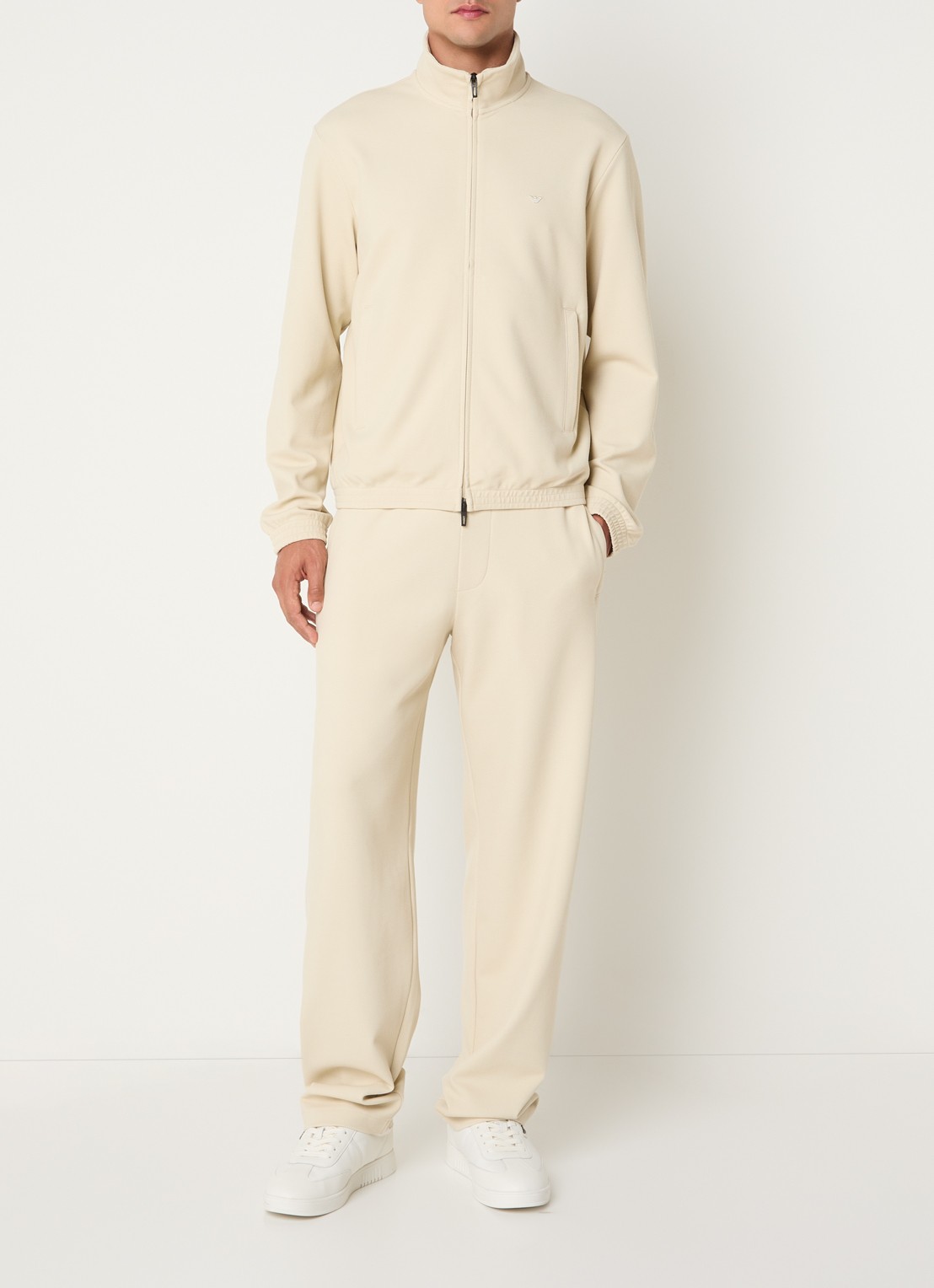 Armani Straight fit chino met steekzakken - voorkant 3 ivoor