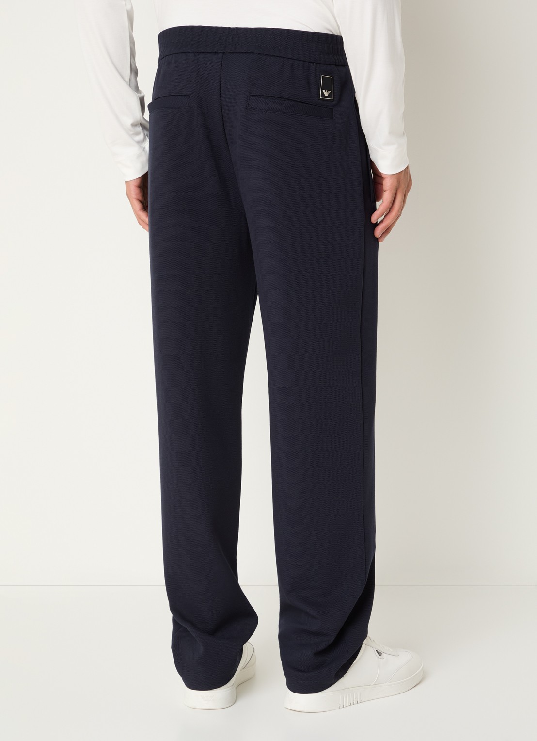 Armani Straight fit chino met steekzakken - achterkant 3 donkerblauw
