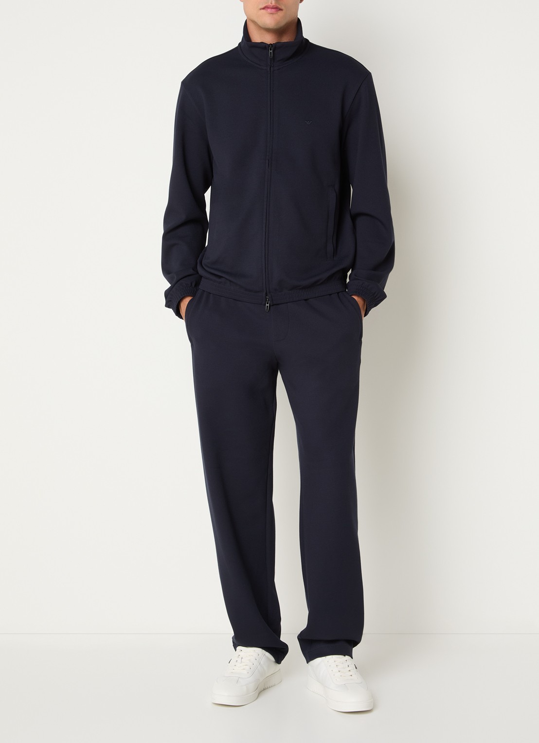 Armani Straight fit chino met steekzakken - voorkant 2 donkerblauw