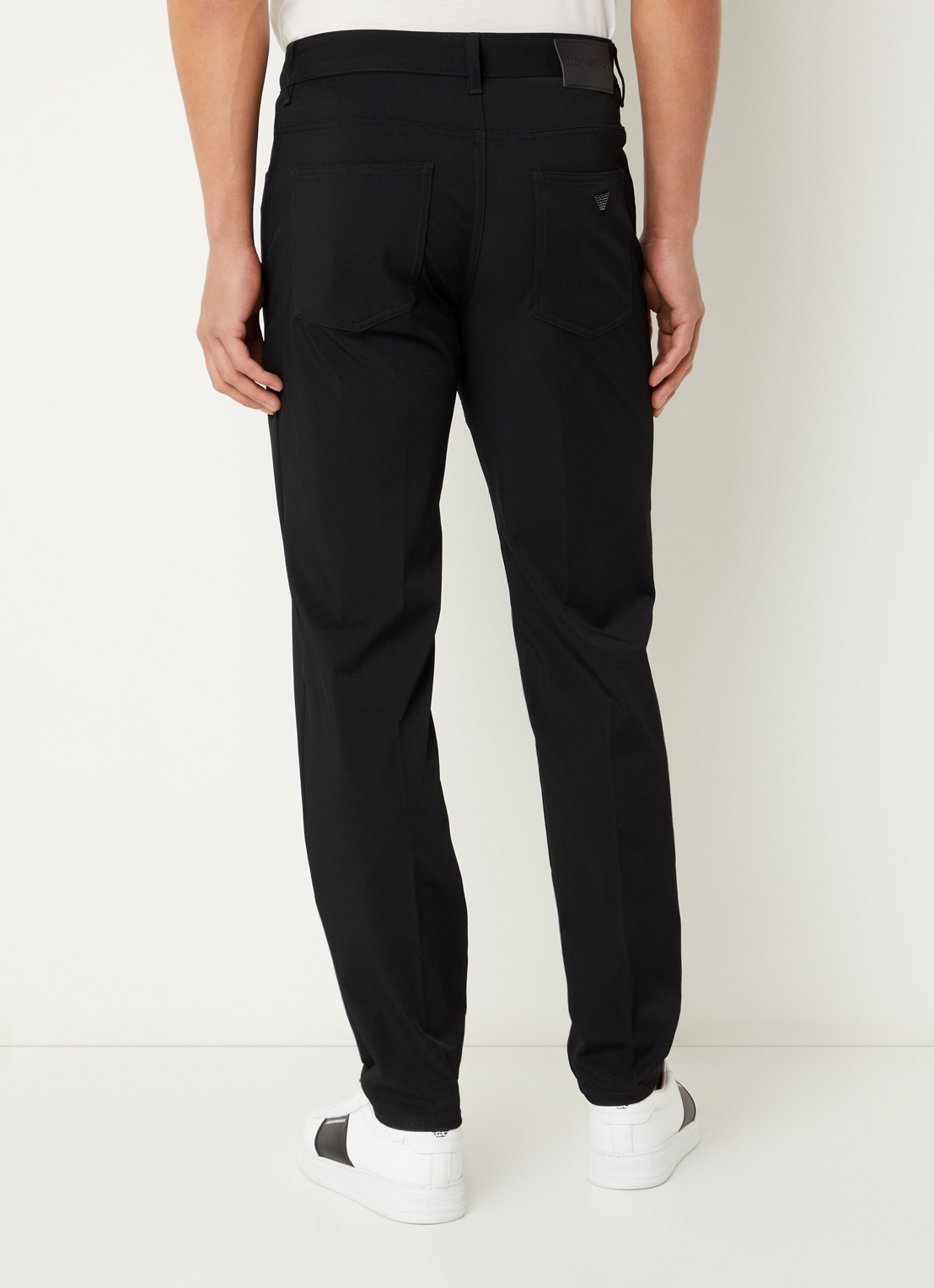 Armani Straight fit chino met steekzakken - achterkant 3 zwart