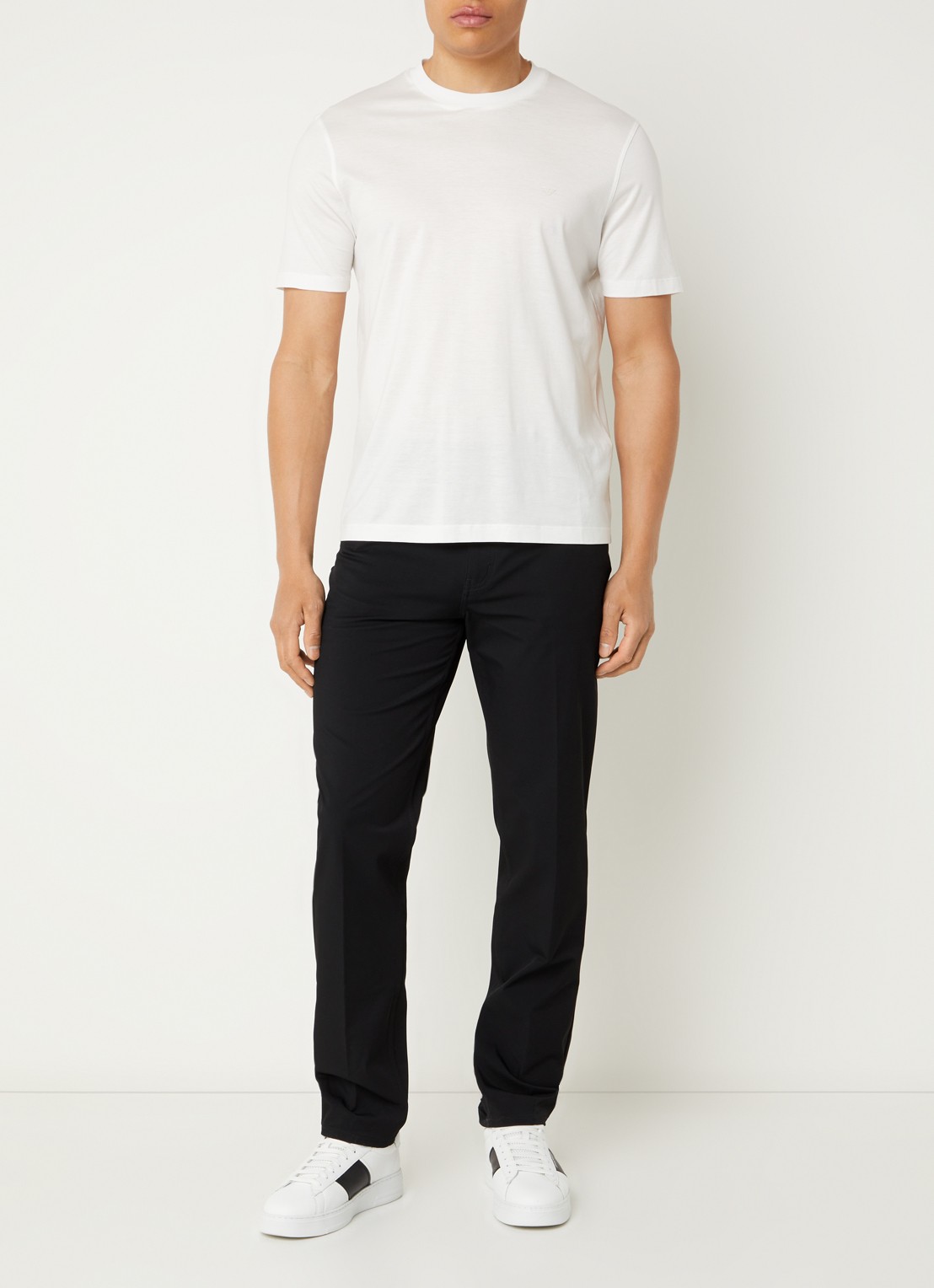 Armani Straight fit chino met steekzakken - voorkant 2 zwart