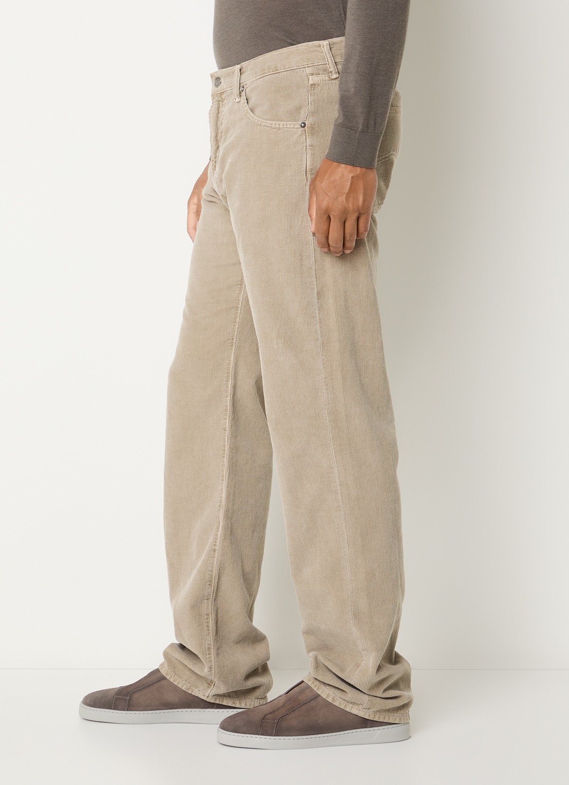 Armani Straight fit chino van corduroy  - detail 4 beige