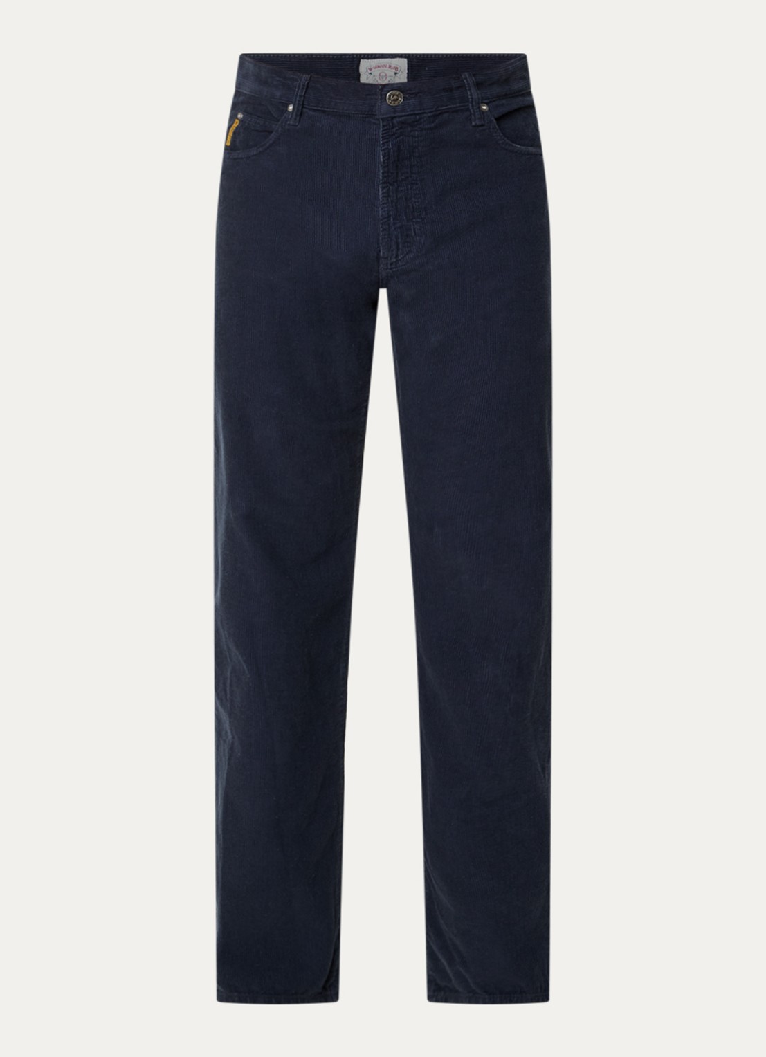 Armani Straight fit chino van corduroy  - voorkant 4 donkerblauw